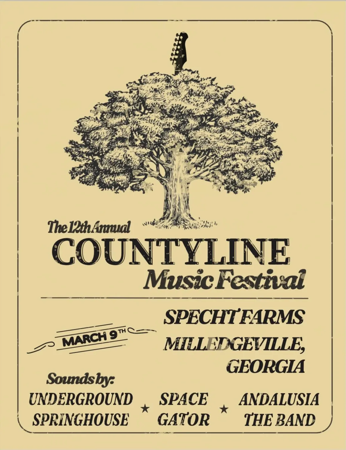 The 2024 County Line Music Festival poster