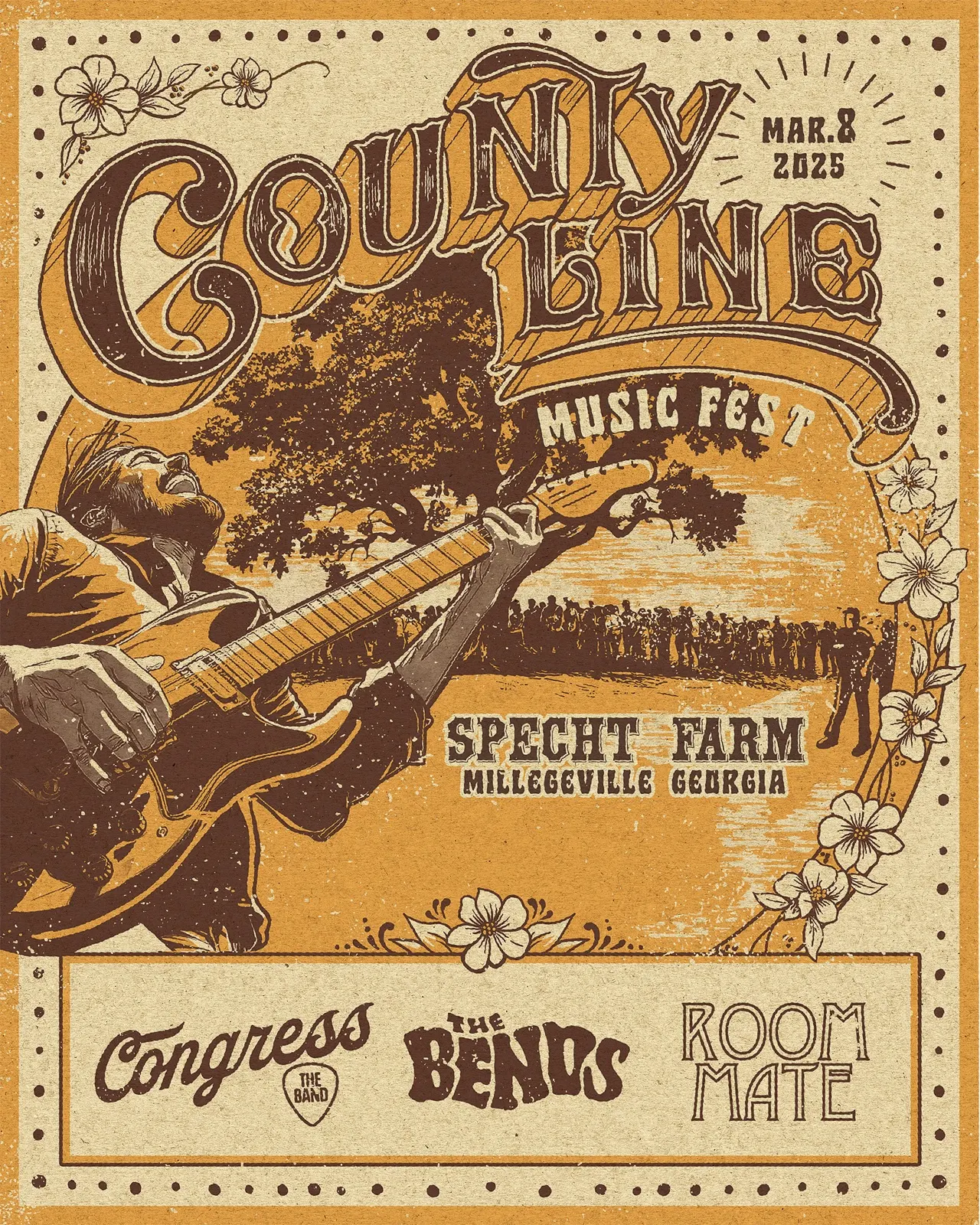 The 2025 County Line Music Festival poster
