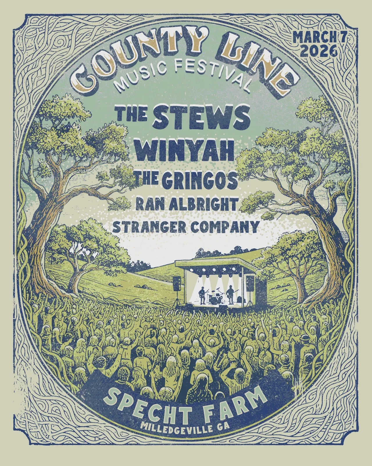 The 2026 County Line Music Festival poster